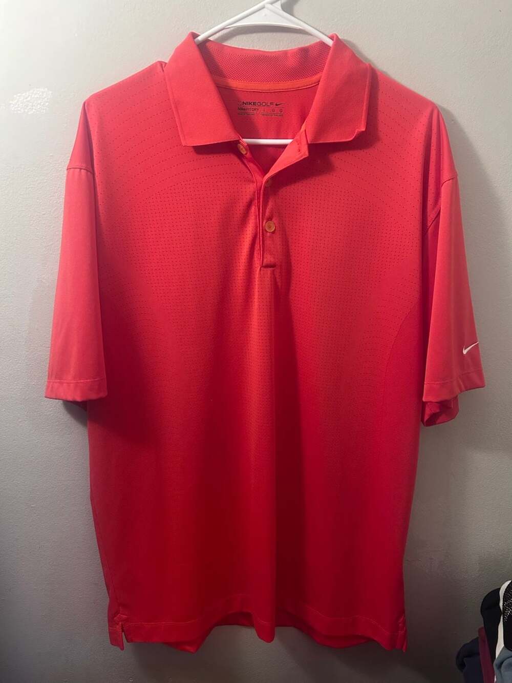 Nike Golf Fit Dry Polo Shirt Red Size Large